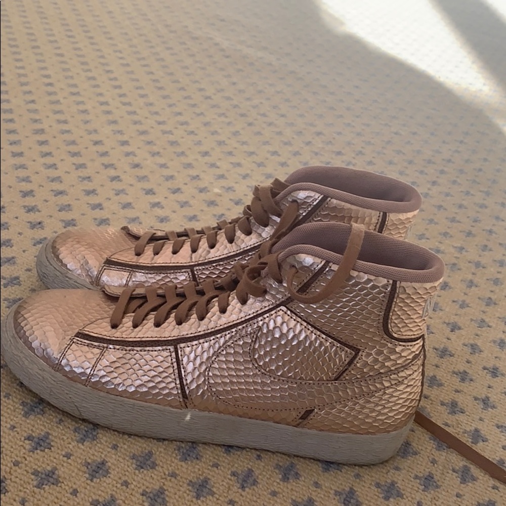 Nike rose gold high tops